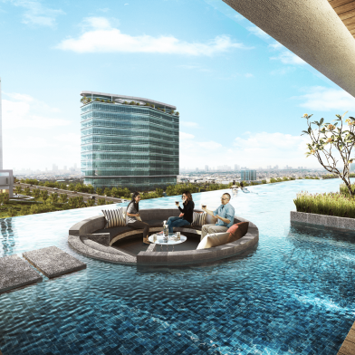 Infiniti Pool Kolam Renang Apartemen di Makassar